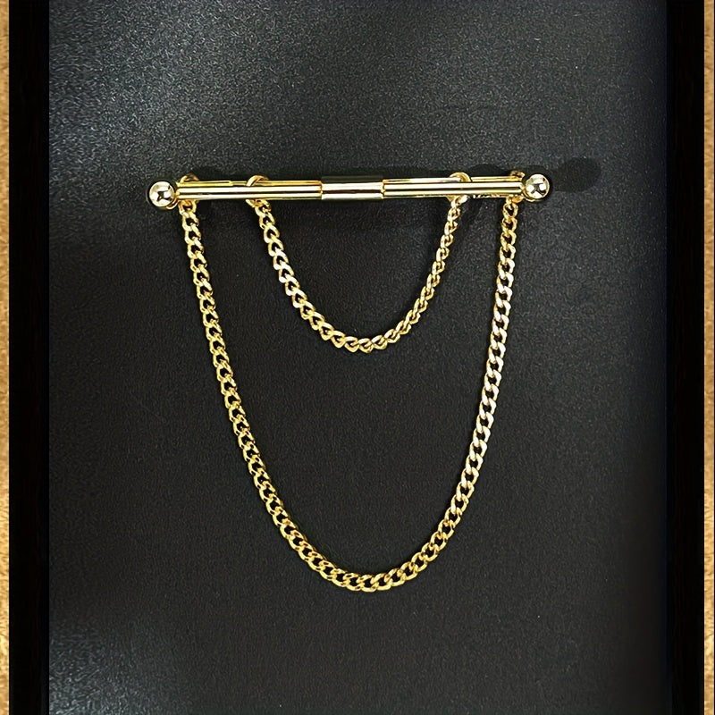 Chain Tassel Collar Suit Buckle Collar Clip Collar Pin Men's Jewelry