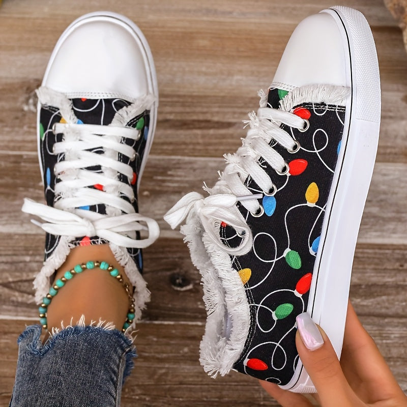 Women's Lace Up Low Top Flat Shoes Comfortable Casual Sport Shoes