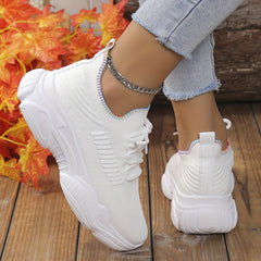 Women's Chunky Sneakers Casual Lace Up Platform Sports Shoes