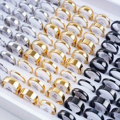 20Pcs Multicolor Stainless Steel Rings For Men Couples Party