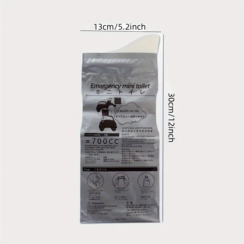 4pcs Outdoor Emergency Urinate Bags 700ml Easy Take Piss Bags
