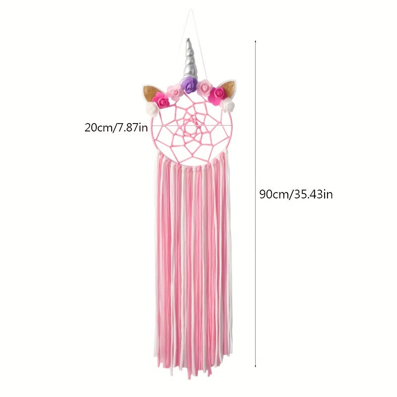 Unicorn Hair Clip Organizer Rainbow Yarn Tassel Bow Holder