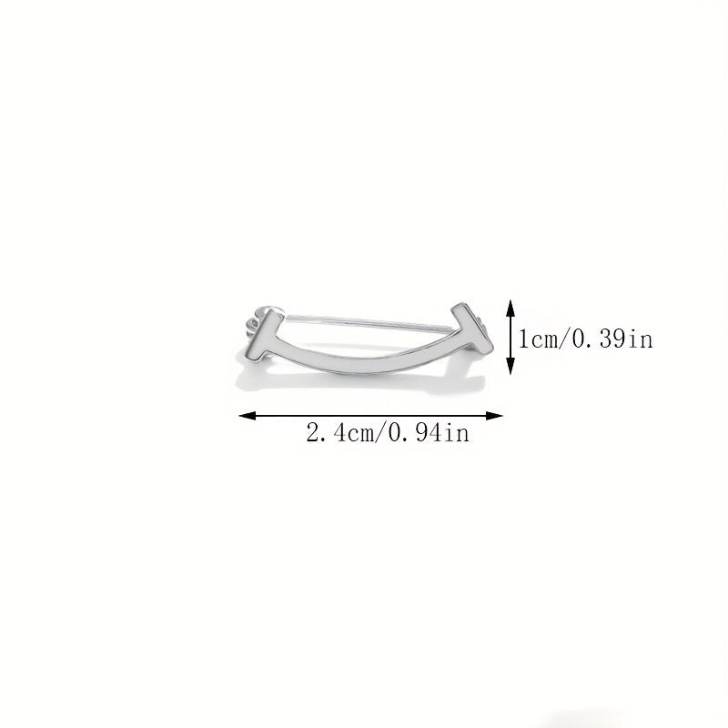 Smile Shape Brooch Pin Shirt Collar Decoration Female