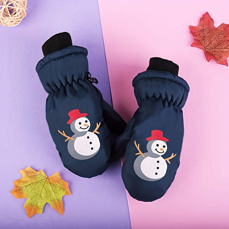 Winter Kids' Thick Warm Waterproof Snow Gloves