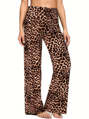  Casual Pants Women's Plus Graphic Print Yoga Wide Leg Loose Pants