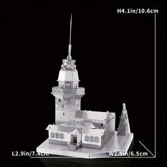 Girl Tower 3D Metal Puzzle Creative Assembly Model