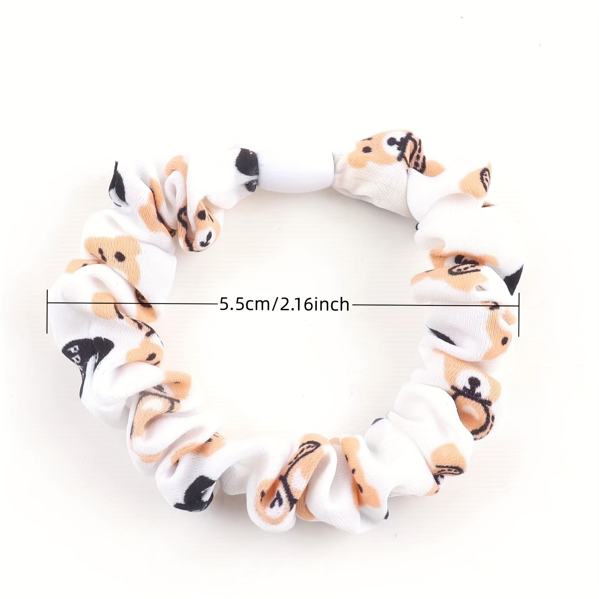 Cartoon Bear Print Scrunchies Hair Tie Hair Rope Sweet Ponytail Holder