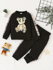 Baby Boy's Cartoon Outfit Long Sleeve Top & Pants Set