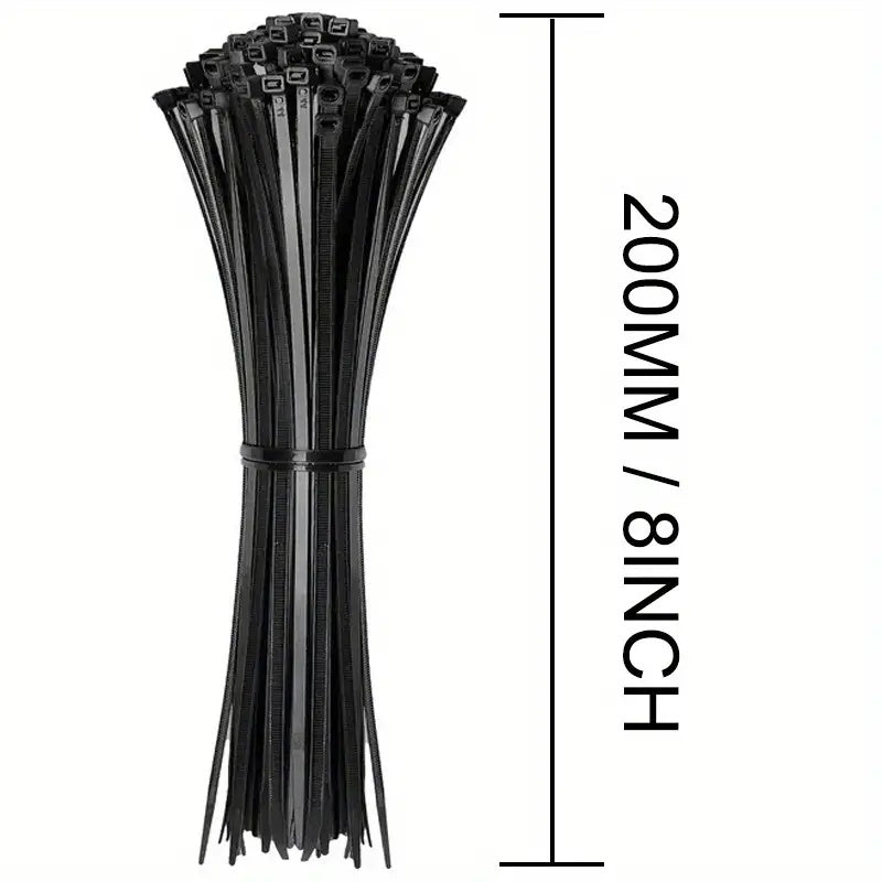 100pcs Self-locking Nylon Strapping for Indoor and Outdoor Use