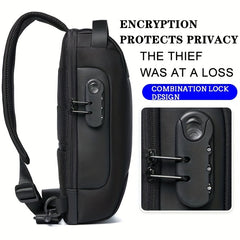 WEIXIER Men's Waterproof Waist Bag USB Charging Lock Gift For Father