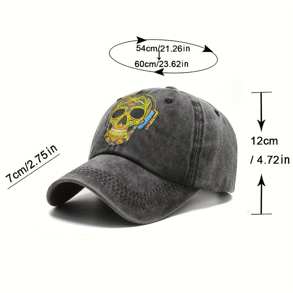 Colorful Skull Baseball Cap Sunshade Hat