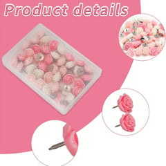 20pcs Flower Push Pins Bulletin Board Creative Photo Push Pins