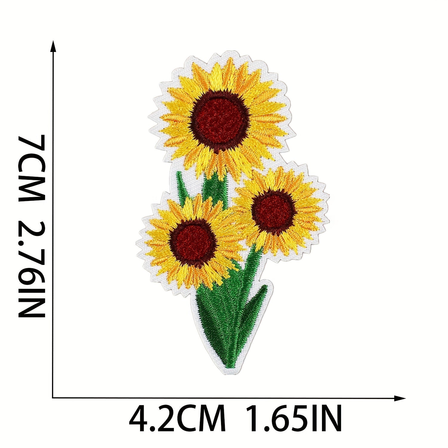 8pcs Cartoon Bee Sunflower Embroidered Patches Iron On Sew On Applique Patch DIY