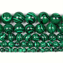 6 8 10mm Green Malachite Stone Beads DIY Bracelet Necklace