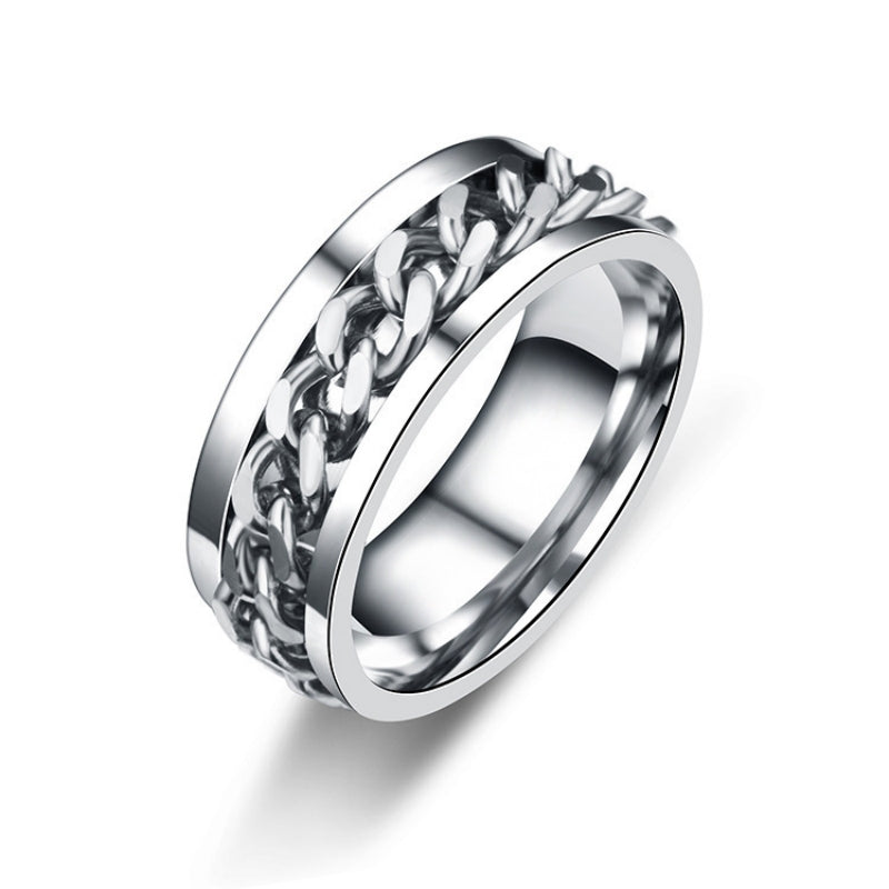 Rotation Chain Promise Ring Beer Bottle Jewelry Gift Accessory