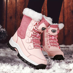 Women's Outdoor Snow Boots Warm Lace Up Platform Boots