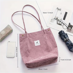 Casual Solid Shoulder Bag All Match Storage Handbag School Bag
