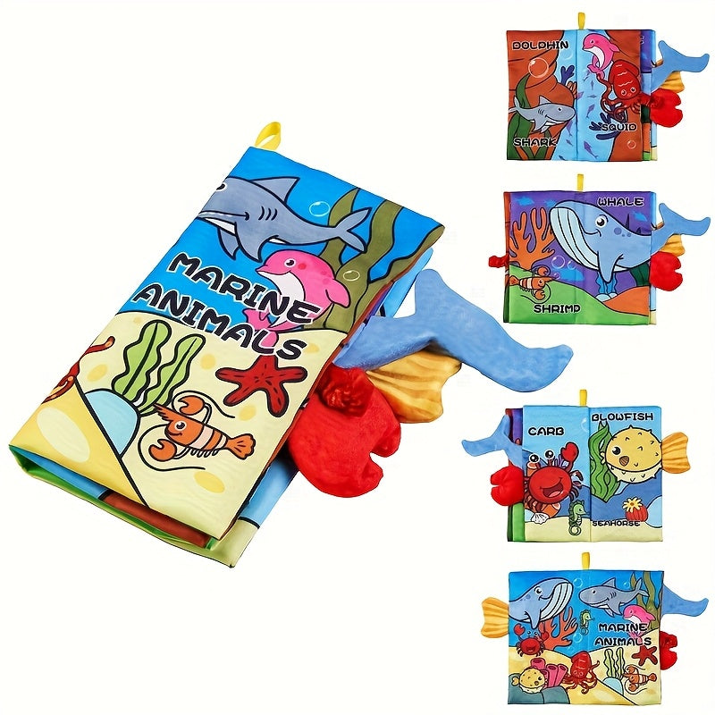 Cloth Art Book & Reading Toy for Kids 0-3 Dinosaurs & Ocean