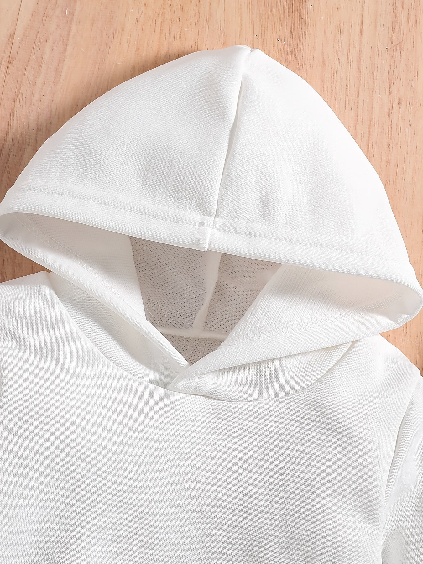 Bear Doll Print Baby Boys Hooded Sweatshirt