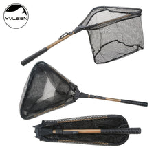 Foldable Fishing Net Telescopic Aluminum Handle 16in Hoop Size