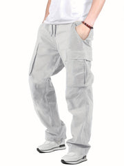Men's Straight Leg Cargo Pants with Flap Pockets
