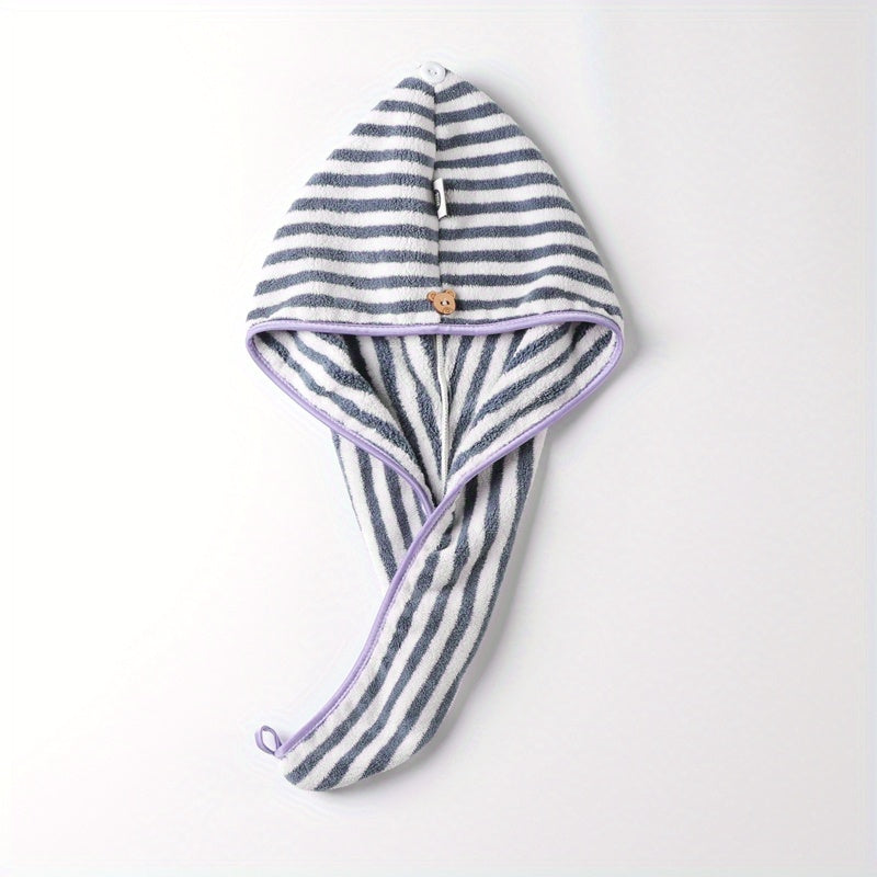 Soft Microfiber Hair Drying Cap Towel Absorbent Quick-drying Shower Cap