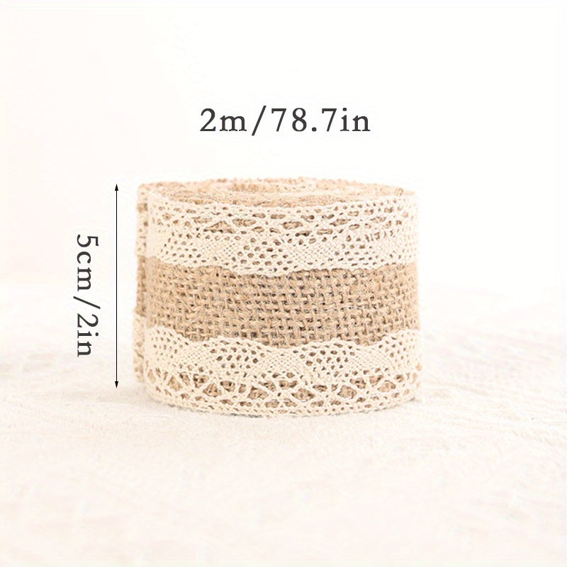 Christmas Craft Binding Cotton Cloth Lace Burlap Roll