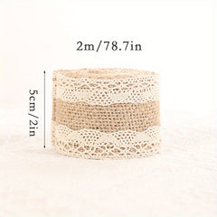 Christmas Craft Binding Cotton Cloth Lace Burlap Roll