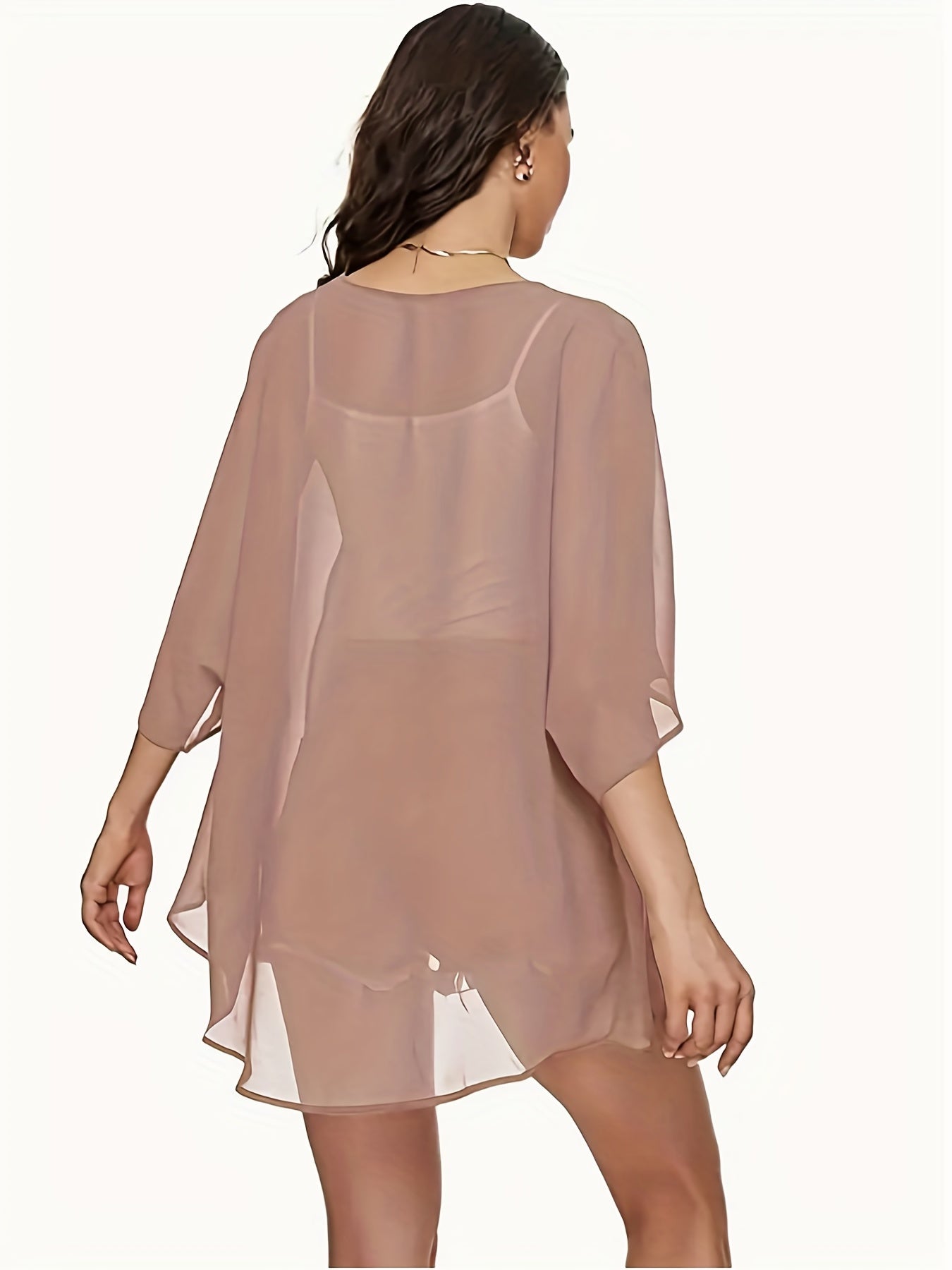  Casual Kimono Women's Plus Sheer Cardigan