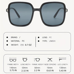 Men's Large Frame Sunglasses UV Resistant For Street Photography