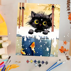 DIY Naughty Cat Number Painting Kit