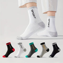 10pairs Kids Breathable Sweat Absorption Crew Socks for Autumn Winter