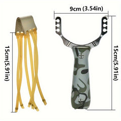 Camo Handle Slingshot Toy Outdoor Play Fun Rubber Band