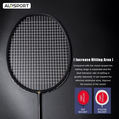 2pcs Alp XHP 100 Carbon Fiber Badminton Racket 6U 72g 30lbs Tension