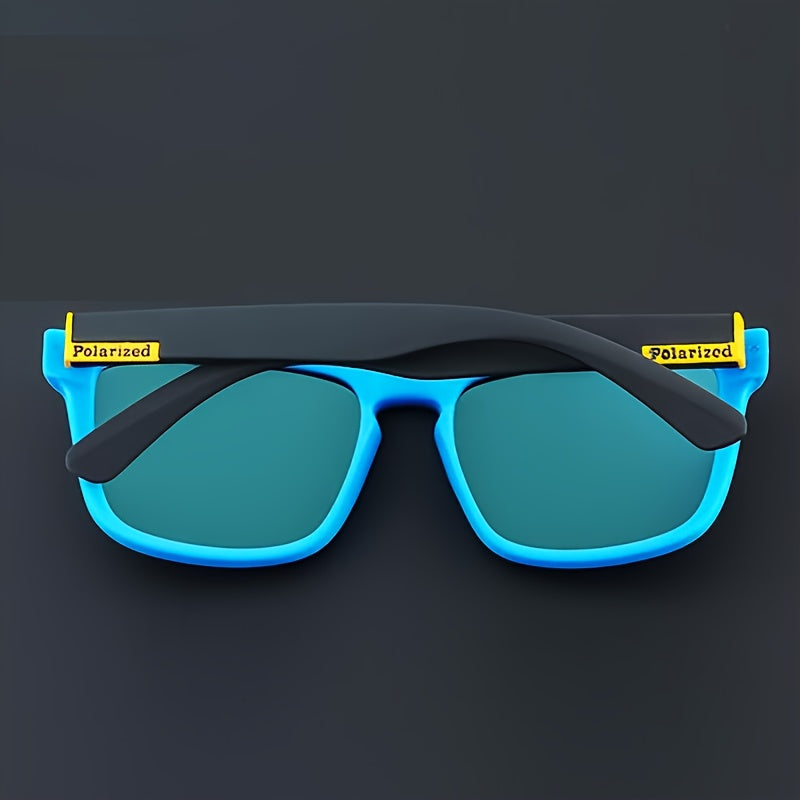 Men's Anti UV Polarized Lens Vintage Rectangular Sunglasses