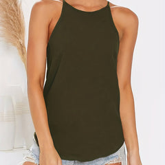 Solid Spaghetti Strap Top Sleeveless Cami Top