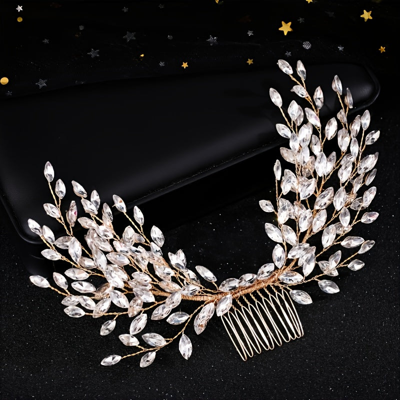 Crystal Pearl Bridal Hair Comb for Wedding