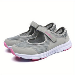 Women's Breathable Walking Shoes Hook & Loop Backless Flat Shoes