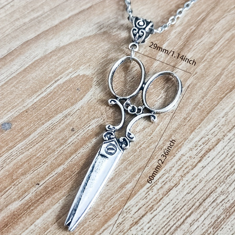 Vintage Scissor Pendant Necklace For Women And Men