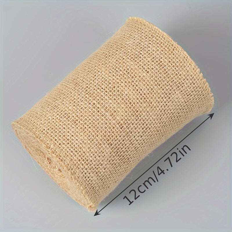 1M Solid Burlap Roll DIY Christmas Wedding Craft Natural Jute Strip