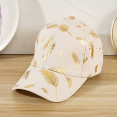 Retro Bronzing Feather Baseball Cap