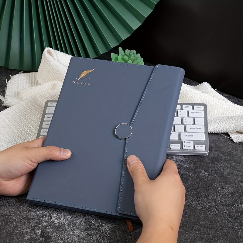 Retro PU Leather Business Notebook Magnetic Buckle Budget Planner