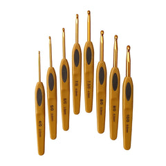 8pcs Knitting Tool Plastic Handle Sweater Needle Crochet Set