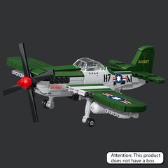 562pcs Propeller Airplane Building Blocks Vintage Fighter Model DIY Puzzle Toy