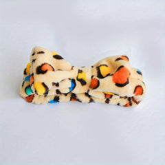 Y2K Leopard Pattern Plush Headband Soft Hair Band