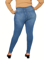  Button Fly Stretch Skinny Jeans