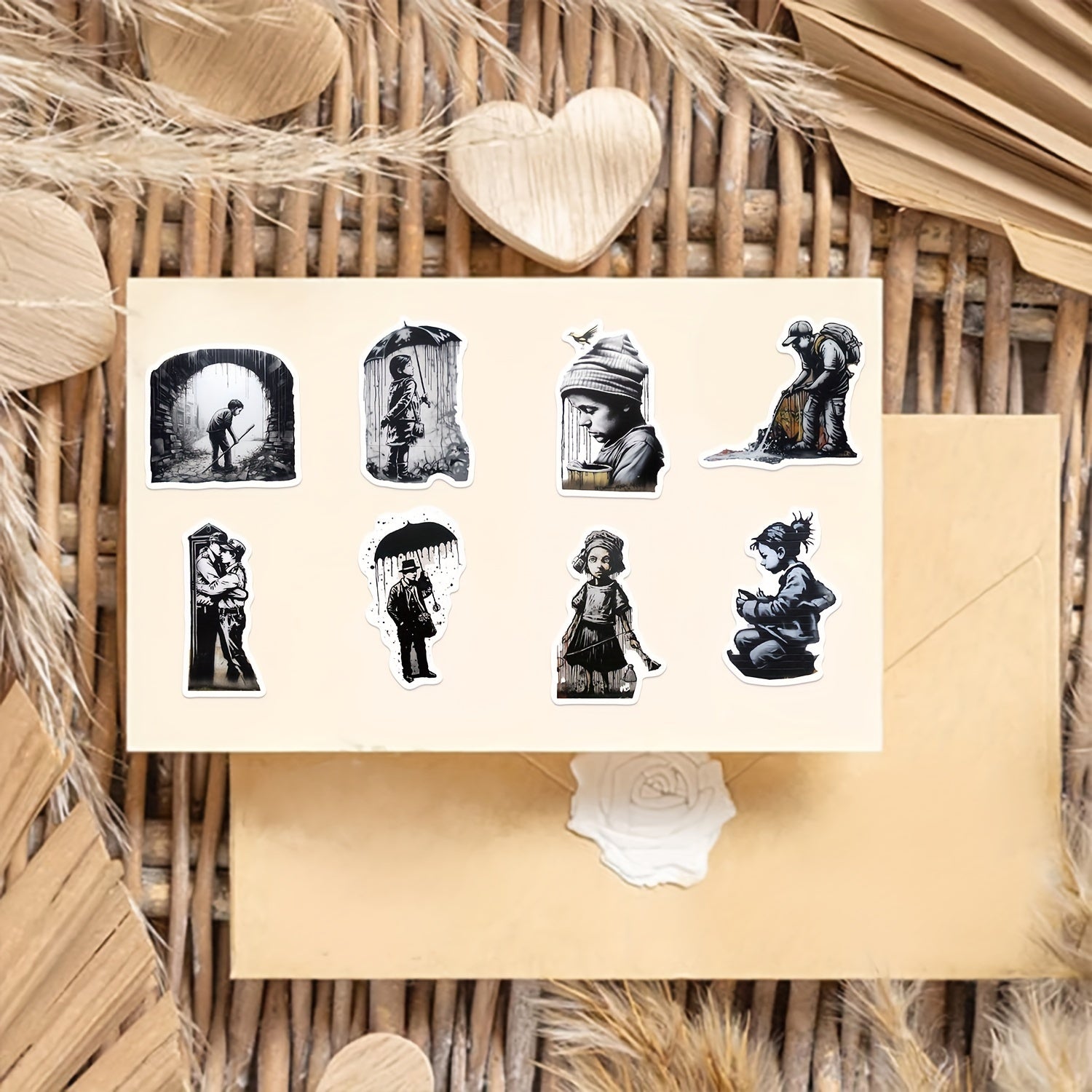 50pcs Abstract Art Style Graffiti Stickers for Laptop Water Cup Decoration