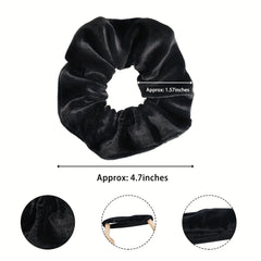 6pcs Large Velvet Scrunchie Hair Tie Female Rubber Band Hair Accessories