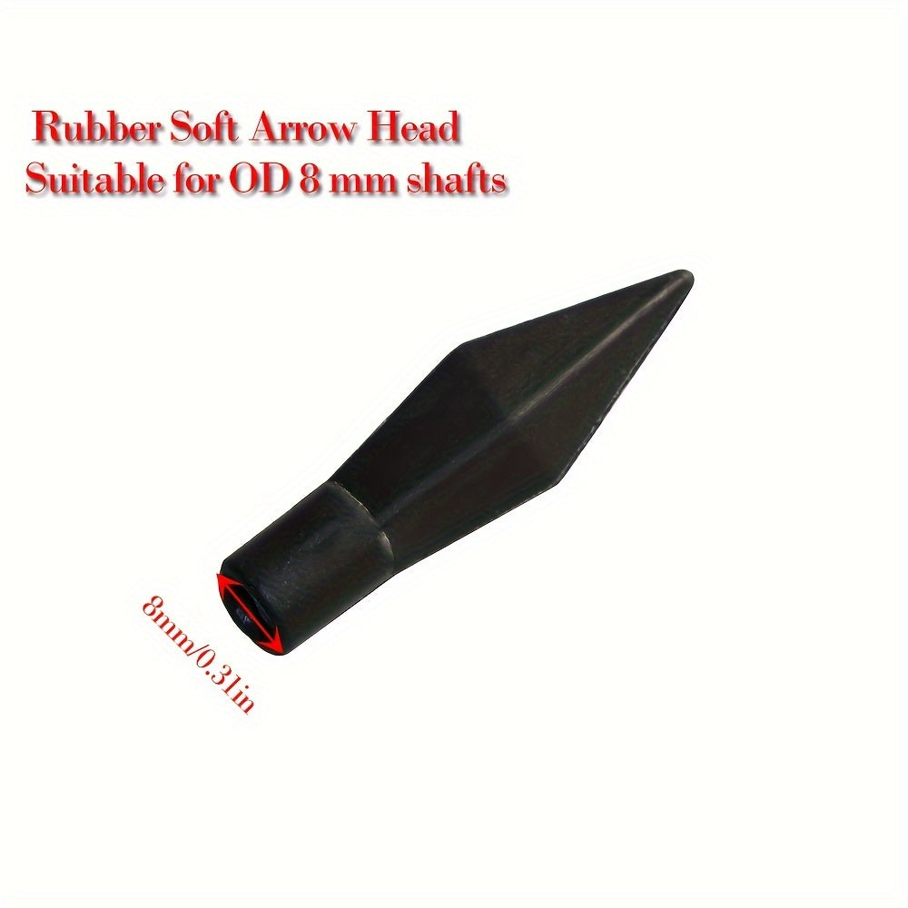 24pcs Soft Rubber Arrowheads Safety Replacement Broadhead Arrow Heads Tips