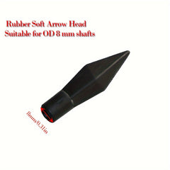 24pcs Soft Rubber Arrowheads Safety Replacement Broadhead Arrow Heads Tips